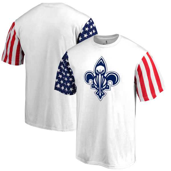 Men's New Orleans Pelicans Fanatics Branded Stars & Stripes T-Shirt White FengYun,We sell and wholesale Men's New Orleans Pelicans Fanatics Branded Stars & Stripes T-Shirt White FengYun on line form chian!